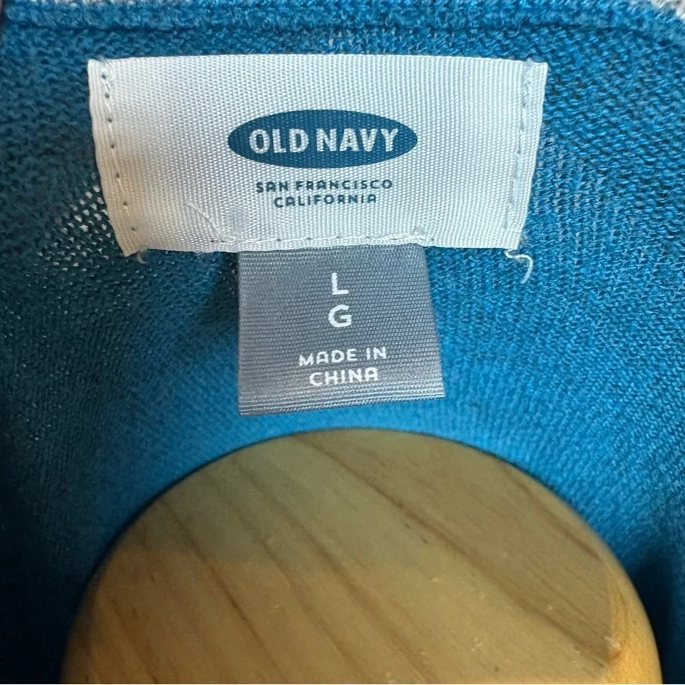 Old Navy V-Neck Teal Men’s Sweater Sz L
